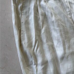New Ralph Lauren Beige Linen Lined Cuff Pleated Pants. Size 12. $145.